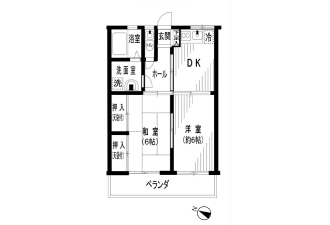 閑静な住宅街なあるレトロなアパートタイプ間取り2DKを一人で生活していただけます。少し古い作りですが、一人暮らしの訓練にぴったりです。